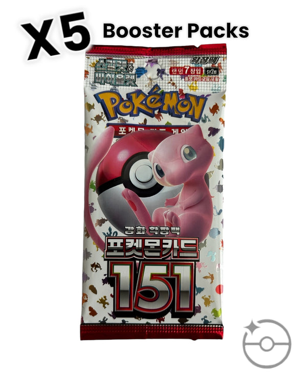 Pokémon Scarlet & Violet 151 Booster Pack x5 Bundle (Korean)