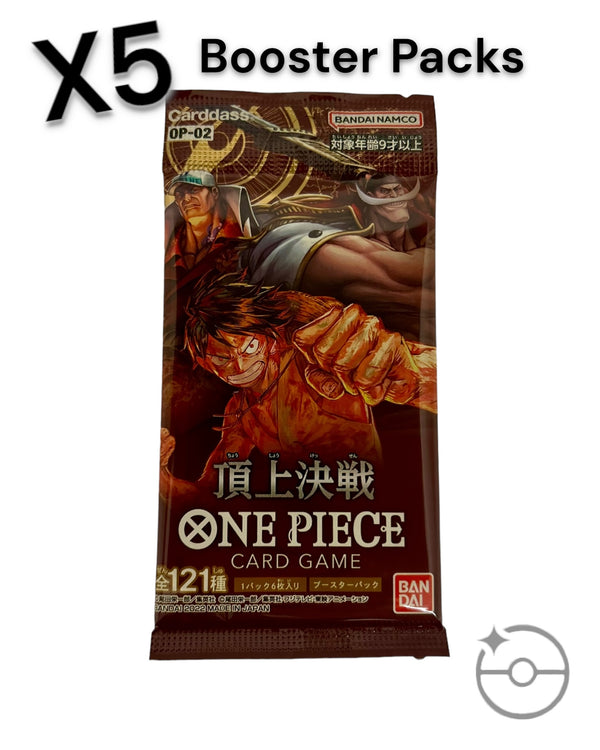 One Piece Paramount War Booster Pack X5 Bundle OP-02 (Japan)
