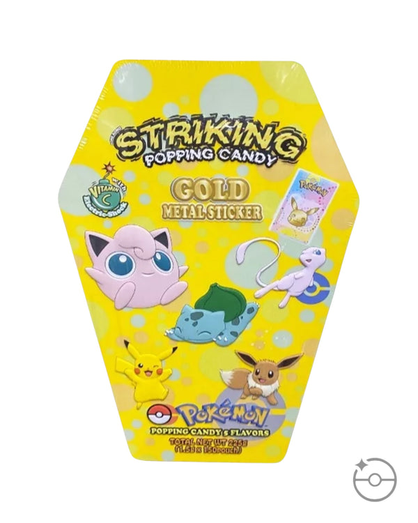 Pokémon Striking Popping Candy Tin Case + 24K Gold Sticker (Korean)