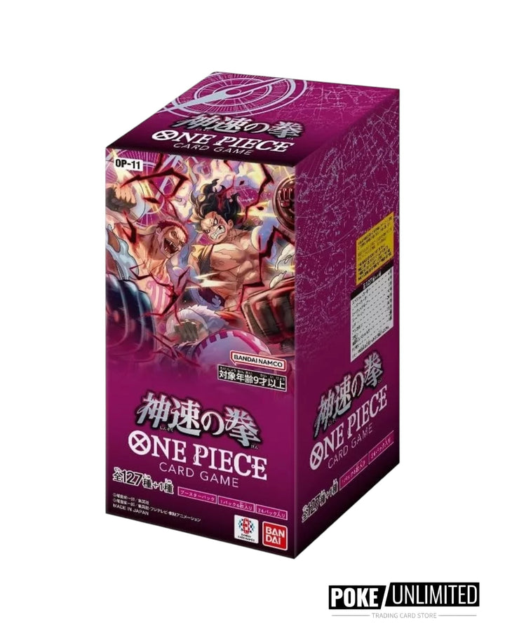 op011 booster box OP11 Booster Box English A Fist of Divine Speed Booster Box Display Factory  Sealed for OP11 One Piece English TCG (24 Packs) : Amazon.com.au: Toys &  Games main image 0